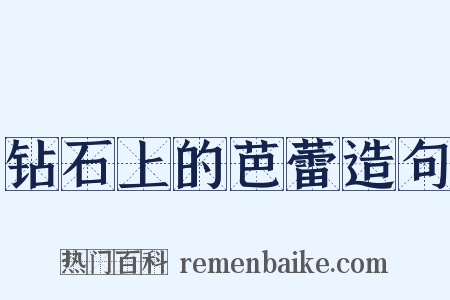 钻石上的芭蕾造句是什么意思的图片